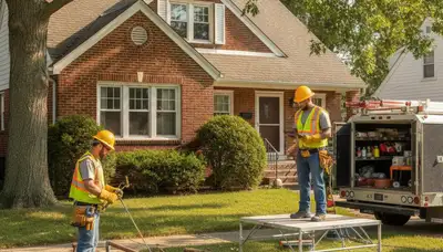 Plumber repairing residential plumbing in Royal Oak, MI for fast local repair service