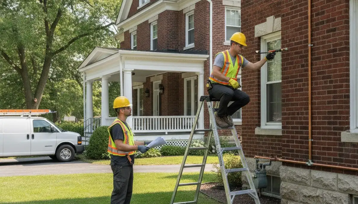 Royal Oak, MI plumber repairing a pipe for residential plumbing service