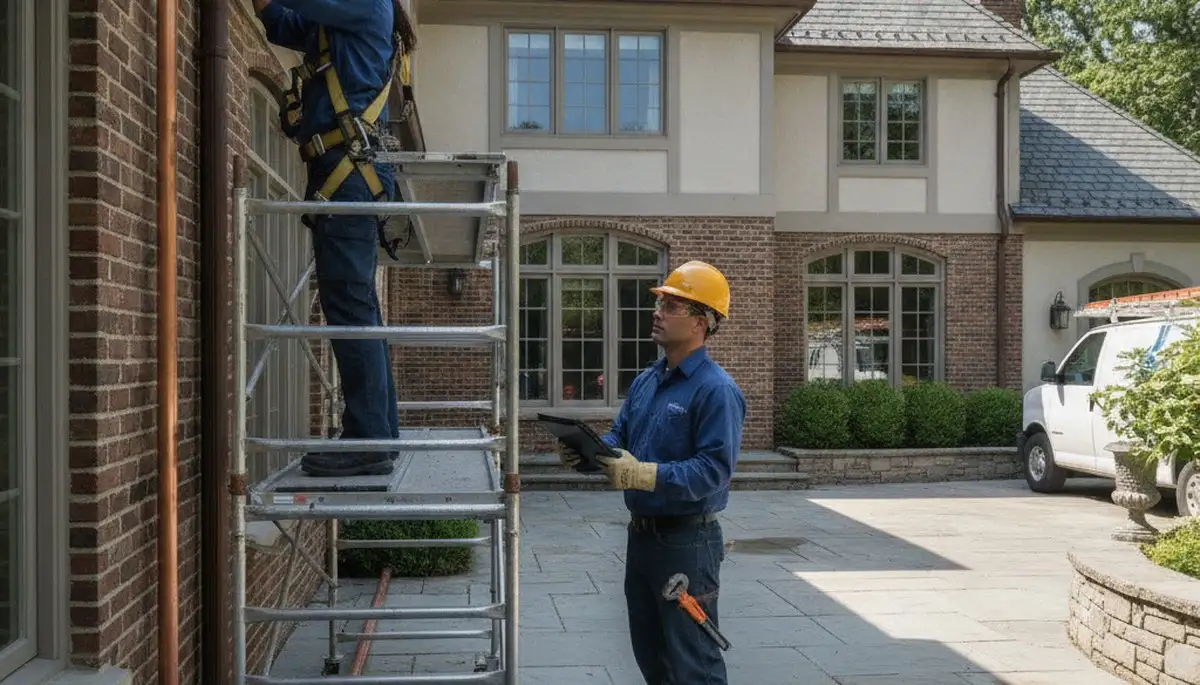 Plumber servicing pipes in Royal Oak, MI for residential plumbing repair