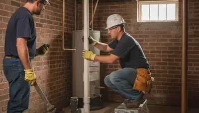 Plumber repairing a leak for Royal Oak, MI plumbing service