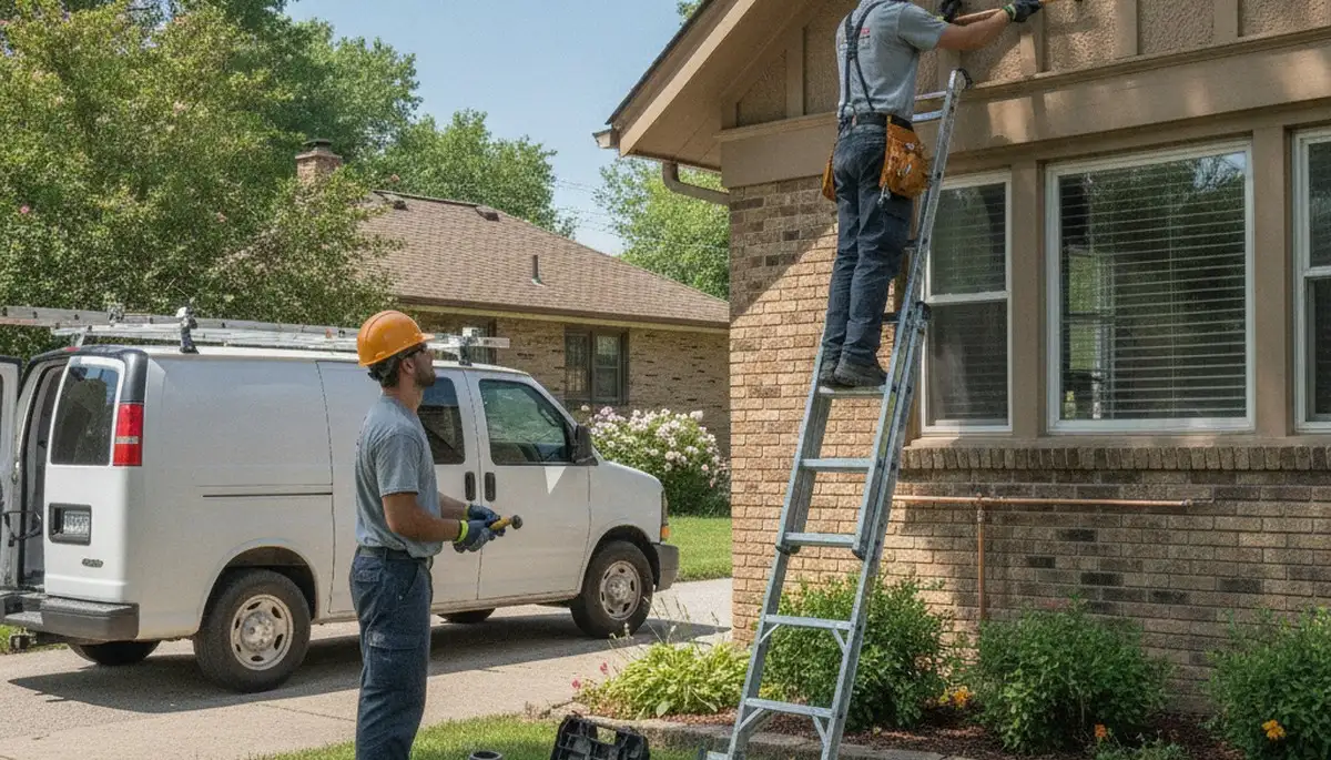 Plumber repairing a pipe in Royal Oak, MI for local plumbing repair service