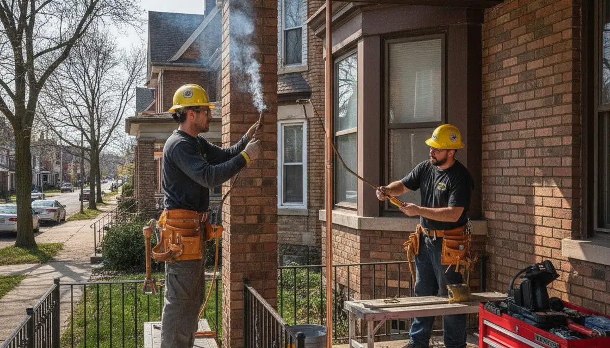 Plumber repairing pipes in Royal Oak, MI for residential plumbing service