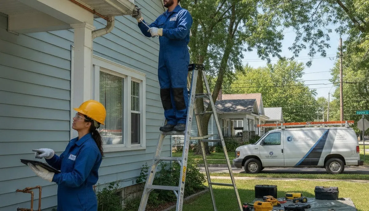 Royal Oak, MI plumber repairing a leaking pipe for residential plumbing service