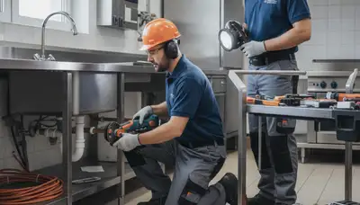 Plumber repairing a home leak in Royal Oak, MI for On Call Plumbers