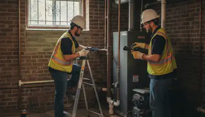 Plumber repairing pipe in Royal Oak, MI for fast residential plumbing service