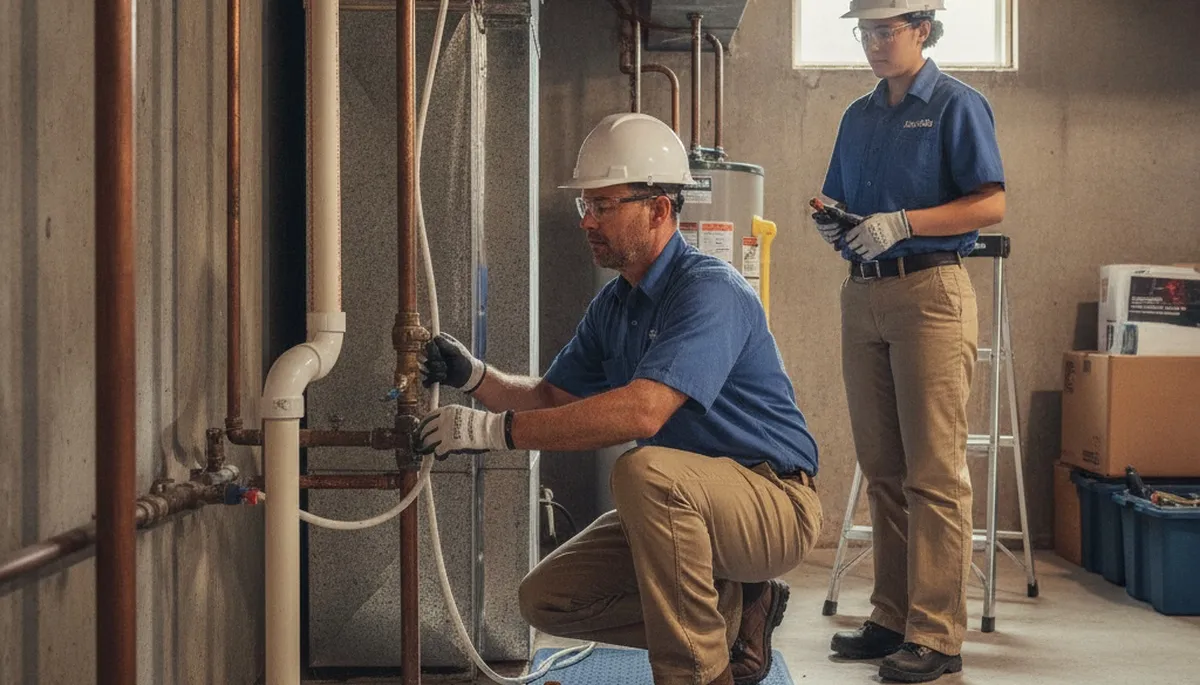 Plumber repairing a sink in Royal Oak, MI for local plumbing service