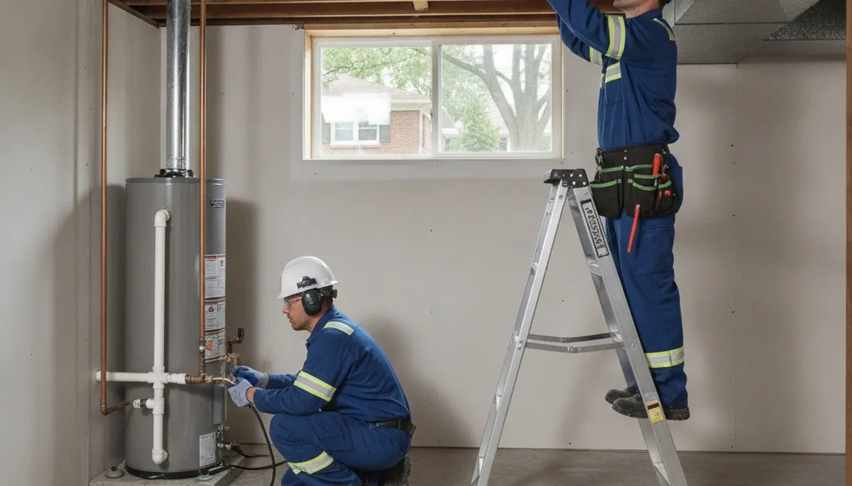 Royal Oak, MI plumber repairing a plumbing fixture for local home service