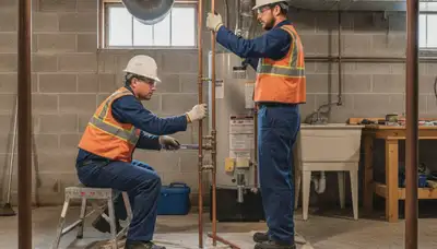 Plumber repairing pipes in Royal Oak, MI for residential plumbing service