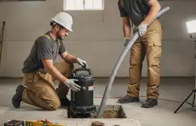 Sump pump installation in Royal Oak, MI for basement flood protection